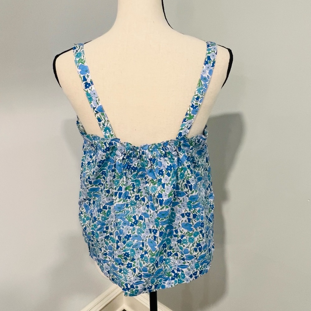 NWT J Crew/Liberty of London Poppy &Daisy floral button front tank top S - Picture 4 of 11